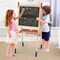 Costway All-in-One Wooden Kid&#x27;s Art Easel Height Adjustable Paper Roll